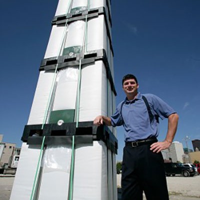 EXO-BIN stacks 5 high indoors or outdoors